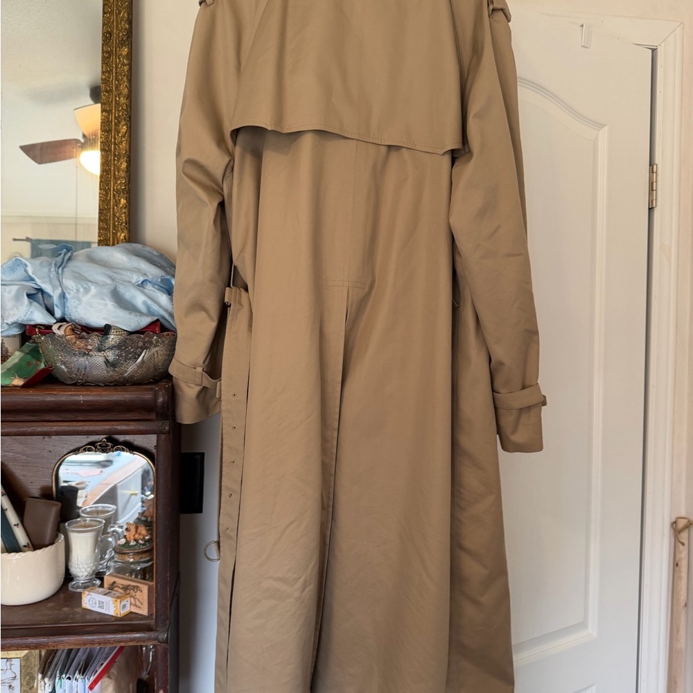 Men's Beige Double-Breasted Pea Coat - Picture 6 of 6